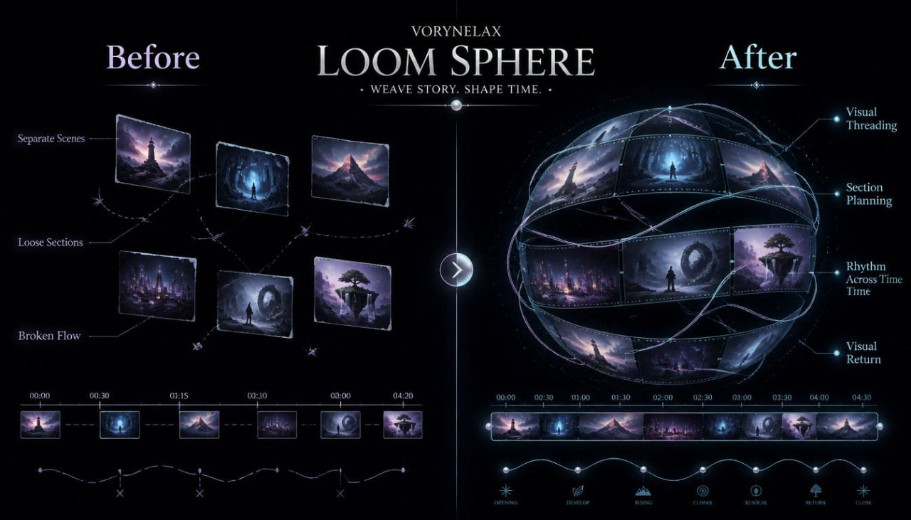 loom sphere before after